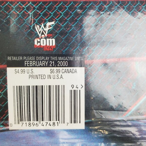 WWF Attitude Wrestling Magazine 3D VTG Best 1999 Rock Triple H Cover Y2K Sealed - Picture 3 of 8